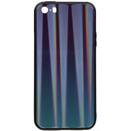 Купить Чехол-накладка TOTO Aurora Print Glass Case Apple iPhone SE/5s/5 Blue, фото , характеристики, отзывы