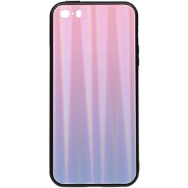 Придбати Чехол-накладка TOTO Aurora Print Glass Case Apple iPhone SE/5s/5 Lilac, image , характеристики, відгуки