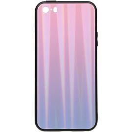 Купить Чехол-накладка TOTO Aurora Print Glass Case Apple iPhone SE/5s/5 Lilac, фото , характеристики, отзывы