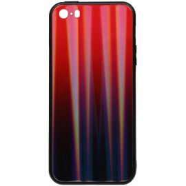 Купить Чехол-накладка TOTO Aurora Print Glass Case Apple iPhone SE/5s/5 Red, фото , характеристики, отзывы