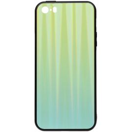 Придбати Чехол-накладка TOTO Aurora Print Glass Case Apple iPhone SE/5s/5 Green, image , характеристики, відгуки
