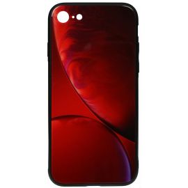 Купить Чехол-накладка TOTO Print Glass Space Case Apple iPhone 7/8/SE 2020 Rubin Red, фото , характеристики, отзывы