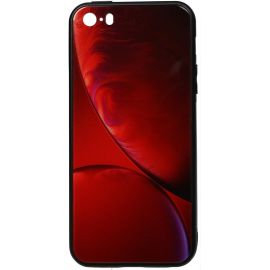 Купить Чехол-накладка TOTO Print Glass Space Case Apple iPhone SE/5s/5 Rubin Red, фото , характеристики, отзывы