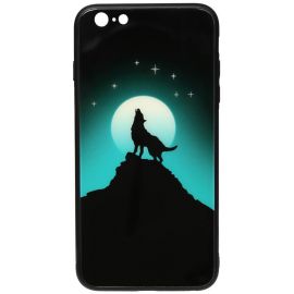Придбати Чехол-накладка TOTO Night Light Print Glass Case Apple iPhone 6 Plus/6S Plus Howling Wolf, image , характеристики, відгуки