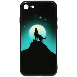 Купить Чехол-накладка TOTO Night Light Print Glass Case Apple iPhone 7/8/SE 2020 Howling Wolf, фото , характеристики, отзывы
