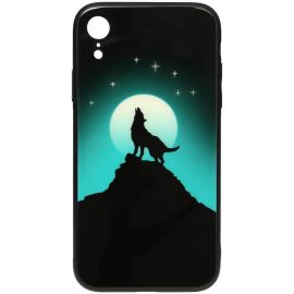 Придбати Чехол-накладка TOTO Night Light Print Glass Case Apple iPhone XR Howling Wolf, image , характеристики, відгуки