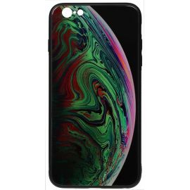 Купить Чехол-накладка TOTO Print Glass Space Case Apple iPhone 6/6s Green, фото , характеристики, отзывы