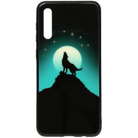 Придбати Чехол-накладка TOTO Night Light Print Glass Case Samsung Galaxy A30s/A50/A50s Howling Wolf, image , характеристики, відгуки