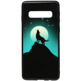 Купить Чехол-накладка TOTO Night Light Print Glass Case Samsung Galaxy S10 Howling Wolf, фото , характеристики, отзывы