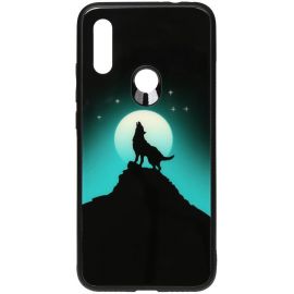 Купить Чехол-накладка TOTO Night Light Print Glass Case Xiaomi Redmi 7 Howling Wolf, фото , характеристики, отзывы