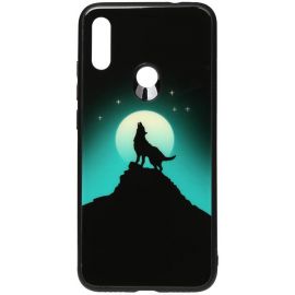Купить Чехол-накладка TOTO Night Light Print Glass Case Xiaomi Redmi Note 7 Howling Wolf, фото , характеристики, отзывы