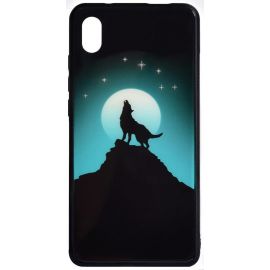 Придбати Чехол-накладка TOTO Night Light Print Glass Case Xiaomi Redmi 7A Howling Wolf, image , характеристики, відгуки