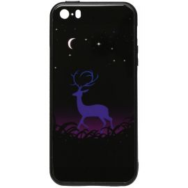 Купить Чехол-накладка TOTO Night Light Print Glass Case Apple iPhone SE/5s/5 Deer, фото , характеристики, отзывы