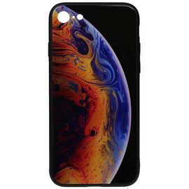 Купить Чехол-накладка TOTO Print Glass Space Case Apple iPhone 7/8/SE 2020 Violet, фото , характеристики, отзывы