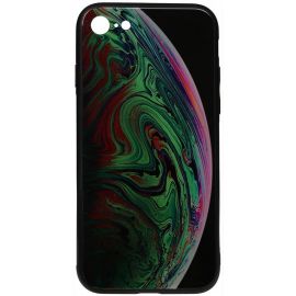 Купить Чехол-накладка TOTO Print Glass Space Case Apple iPhone 7/8/SE 2020 Green, фото , характеристики, отзывы