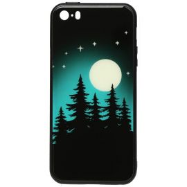 Купить Чехол-накладка TOTO Night Light Print Glass Case Apple iPhone SE/5s/5 Full Moon, фото , характеристики, отзывы