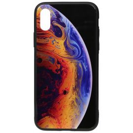 Купить Чехол-накладка TOTO Print Glass Space Case Apple iPhone XS Max Violet, фото , характеристики, отзывы