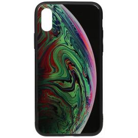 Придбати Чехол-накладка TOTO Print Glass Space Case Apple iPhone XS Max Green, image , характеристики, відгуки