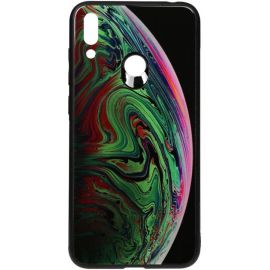Придбати Чехол-накладка TOTO Print Glass Space Case Huawei Y7 2019 Green, image , характеристики, відгуки