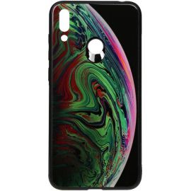 Купить Чехол-накладка TOTO Print Glass Space Case Huawei Y7 2019 Green, фото , характеристики, отзывы