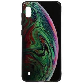 Купить Чехол-накладка TOTO Print Glass Space Case Samsung Galaxy A10 Green, фото , характеристики, отзывы