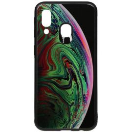 Купить Чехол-накладка TOTO Print Glass Space Case Samsung Galaxy A40 Green, фото , характеристики, отзывы