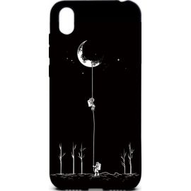 Купить Чехол-накладка TOTO Cartoon Soft Silicone TPU Case Huawei Y5 2019 Moon Black, фото , характеристики, отзывы