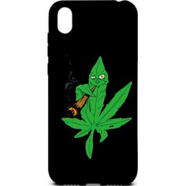 Купить Чехол-накладка TOTO Cartoon Soft Silicone TPU Case Huawei Y5 2019 Cannabis Black, фото , характеристики, отзывы