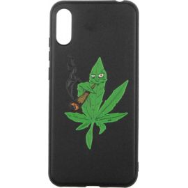 Придбати Чехол-накладка TOTO Cartoon Soft Silicone TPU Case Huawei Y6 Pro 2019 Cannabis Black, image , характеристики, відгуки