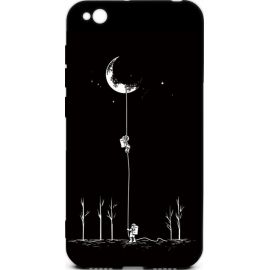 Придбати Чехол-накладка TOTO Cartoon Soft Silicone TPU Case Xiaomi Redmi Go Moon Black, image , характеристики, відгуки