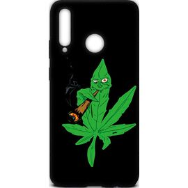 Придбати Чехол-накладка TOTO Cartoon Soft Silicone TPU Case Huawei P Smart+ 2019 Cannabis Black, image , характеристики, відгуки