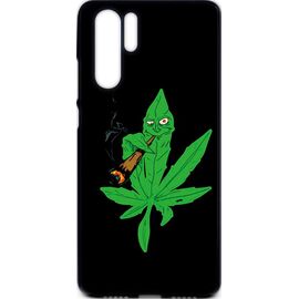 Придбати Чехол-накладка TOTO Cartoon Soft Silicone TPU Case Huawei P30 Pro Cannabis Black, image , характеристики, відгуки