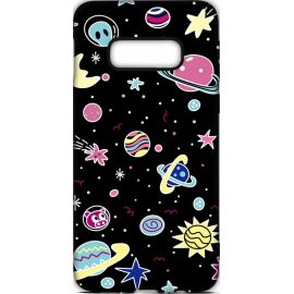 Купить Чехол-накладка TOTO Cartoon Soft Silicone TPU Case Samsung Galaxy S10e Space Planets Black, фото , характеристики, отзывы