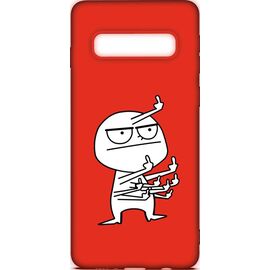 Купить Чехол-накладка TOTO Cartoon Soft Silicone TPU Case Samsung Galaxy S10+ FK 9 Red, фото , характеристики, отзывы