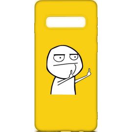 Купить Чехол-накладка TOTO Cartoon Soft Silicone TPU Case Samsung Galaxy S10 FK 2 Yellow, фото , характеристики, отзывы