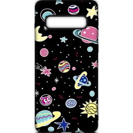 Купить Чехол-накладка TOTO Cartoon Soft Silicone TPU Case Samsung Galaxy S10 Space Planets Black, фото , характеристики, отзывы