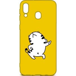 Купить Чехол-накладка TOTO Cartoon Soft Silicone TPU Case Samsung Galaxy M20 Cat Yellow, фото , характеристики, отзывы