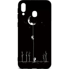 Придбати Чехол-накладка TOTO Cartoon Soft Silicone TPU Case Samsung Galaxy M20 Moon Black, image , характеристики, відгуки