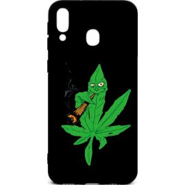 Купить Чехол-накладка TOTO Cartoon Soft Silicone TPU Case Samsung Galaxy M20 Cannabis Black, фото , характеристики, отзывы