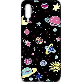 Купить Чехол-накладка TOTO Cartoon Soft Silicone TPU Case Samsung Galaxy A70 Space Planets Black, фото , характеристики, отзывы