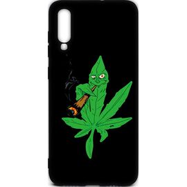 Придбати Чехол-накладка TOTO Cartoon Soft Silicone TPU Case Samsung Galaxy A70 Cannabis Black, image , характеристики, відгуки