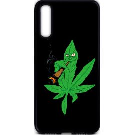 Придбати Чехол-накладка TOTO Cartoon Soft Silicone TPU Case Samsung Galaxy A30s/A50/A50s Cannabis Black, image , характеристики, відгуки