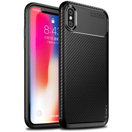 Купить Чехол-накладка Ipaky Carbon Fiber Series/Soft TPU Case Apple iPhone X Black, фото , характеристики, отзывы