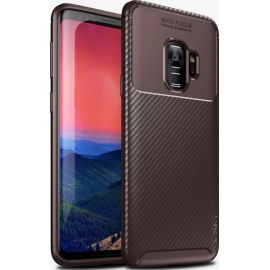 Купить Чехол-накладка Ipaky Carbon Fiber Series/Soft TPU Case Samsung Galaxy S9 Brown, фото , характеристики, отзывы