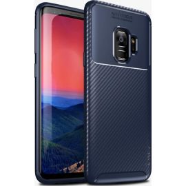 Купить Чехол-накладка Ipaky Carbon Fiber Series/Soft TPU Case Samsung Galaxy S9 Blue, фото , характеристики, отзывы