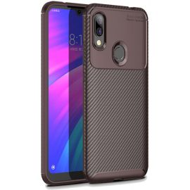 Придбати Чехол-накладка Ipaky Carbon Fiber Series/Soft TPU Case Xiaomi Redmi 7 Brown, image , характеристики, відгуки