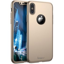 Купить Чехол-накладка Ipaky 360 PC Full Protection Case Apple iPhone X Gold, фото , характеристики, отзывы