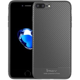 Придбати Чехол-накладка Ipaky Carbon Fiber Series/TPU Case With Carbon Fiber Apple iPhone 7 Plus/8 Plus Gray, image , характеристики, відгуки