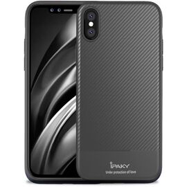 Купить Чехол-накладка Ipaky Carbon Fiber Series/TPU Case With Carbon Fiber Apple iPhone XS Gray, фото , характеристики, отзывы