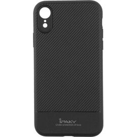 Купить Чехол-накладка Ipaky Carbon Fiber Series/TPU Case With Carbon Fiber Apple iPhone XR Gray, фото , характеристики, отзывы